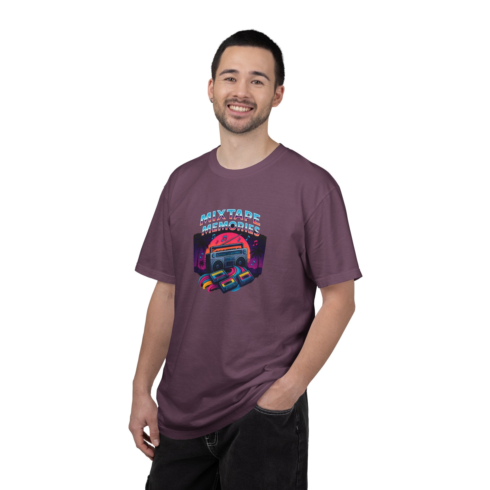 Mixtape Retro Cassette Graphic T-shirt | Vaporwave 80s Neon Music Tee