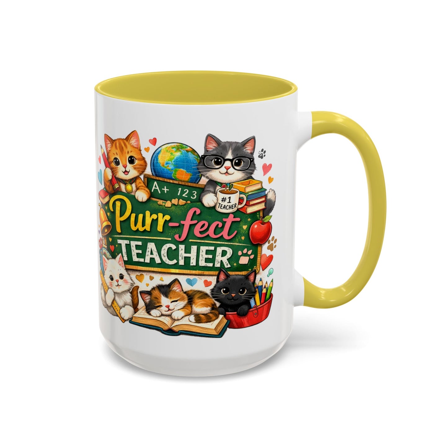 Purr-fect Teacher Mug | Cat Classroom Design, 11oz or 15oz