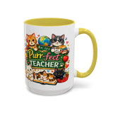 Purr-fect Teacher Mug | Cat Classroom Design, 11oz or 15oz