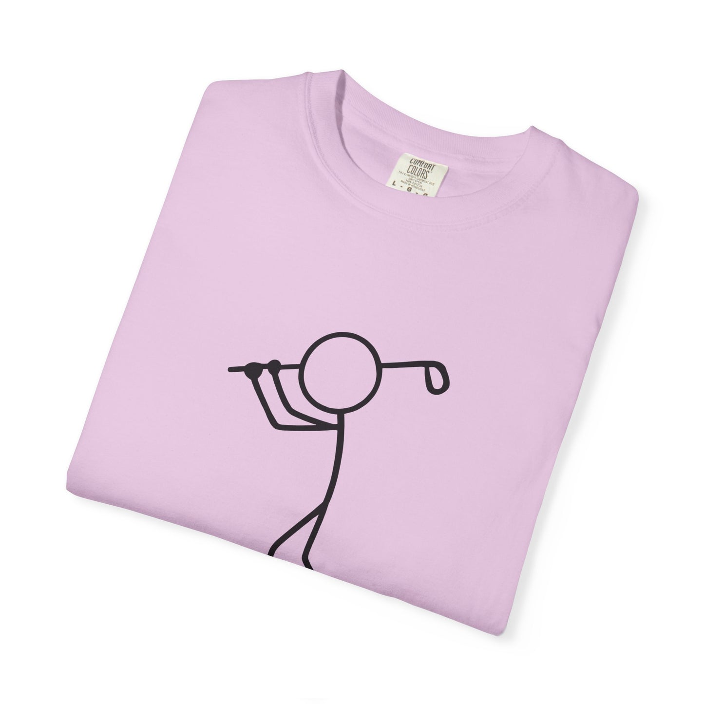 Stick Figure Golfer T-Shirt | Golf Outline Graphic Tee