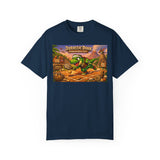 Jurassic Dink Pickleball Dinosaur Arcade Poster T-Shirt | Retro Video Game Shirt