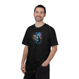 Cyberpunk Cat Sushi T-shirt | Neon Japan Noir