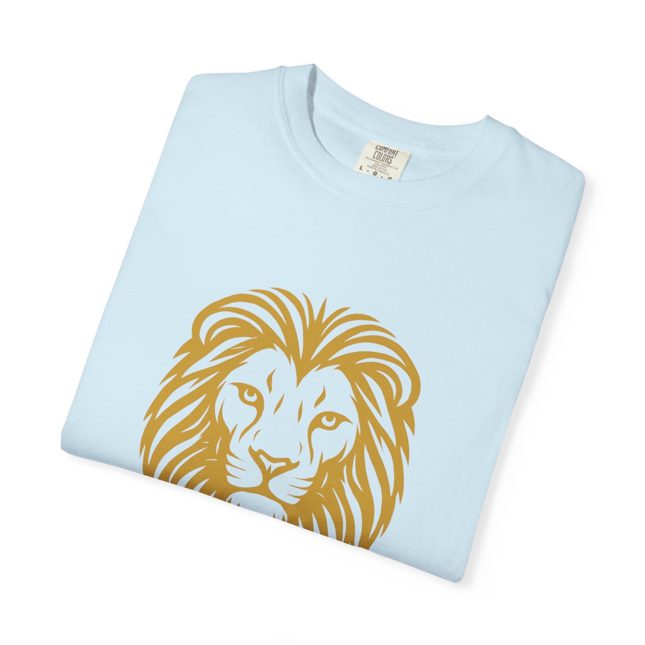 Golden Lion Head T-shirt | Minimal Animal Graphic Tee