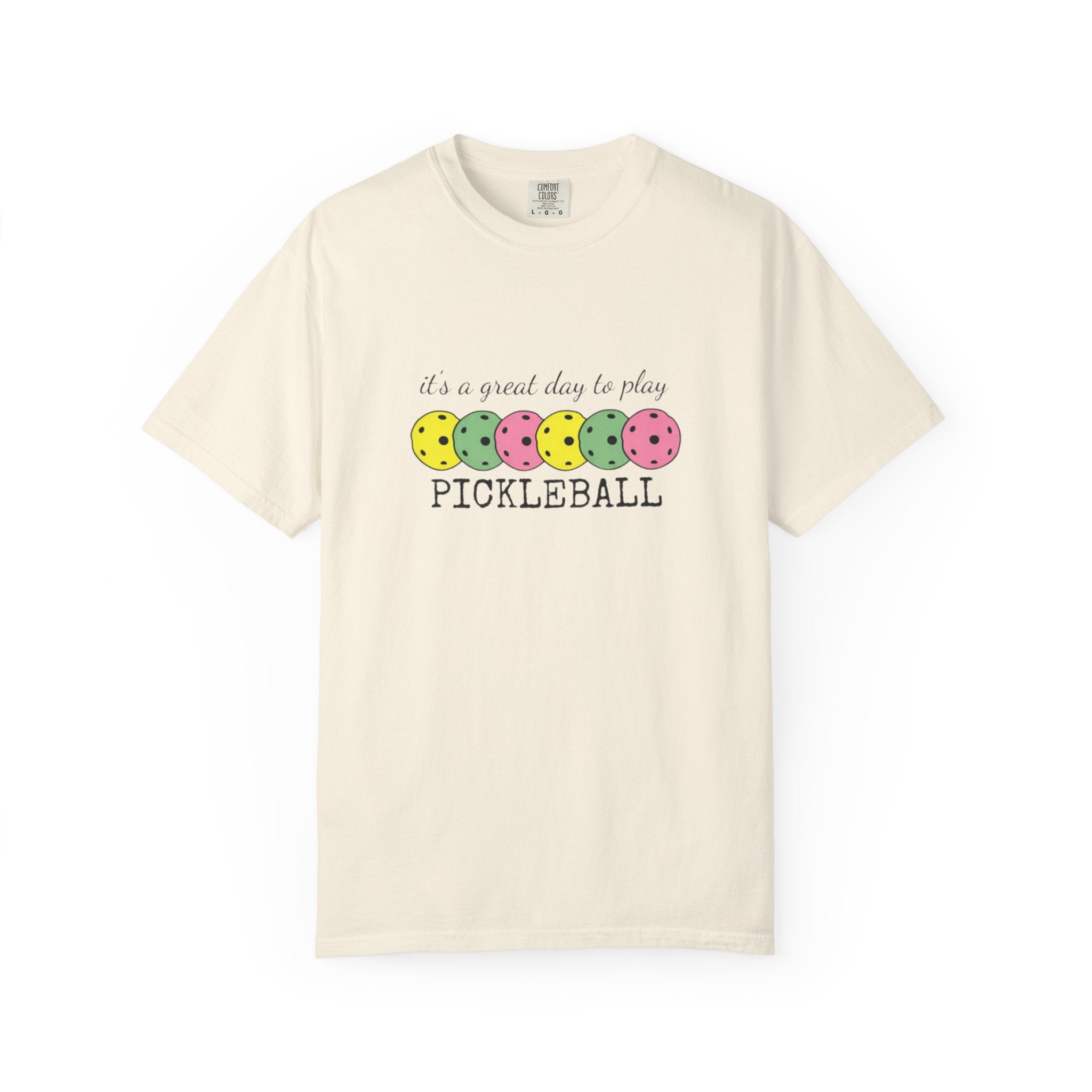 It's a Great Day to Play Pickleball T-Shirt | Colorful Pickleball Paddles Tee