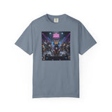 Feline Groove DJ Cat Illustration T-Shirt | Retro Neon Club Scene
