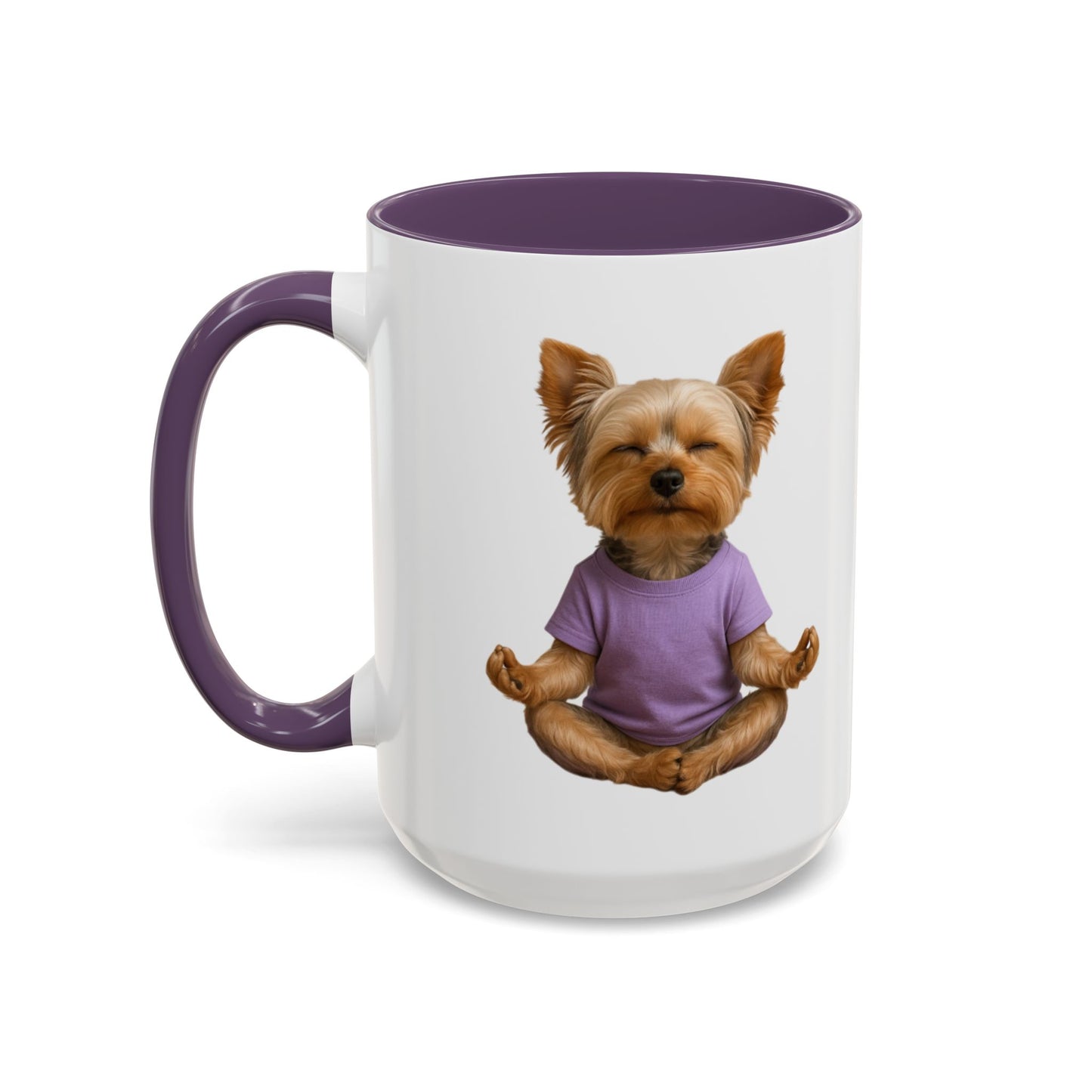 Meditating Yorkshire Terrier Mug | Accent Coffee Mug 11oz 15oz