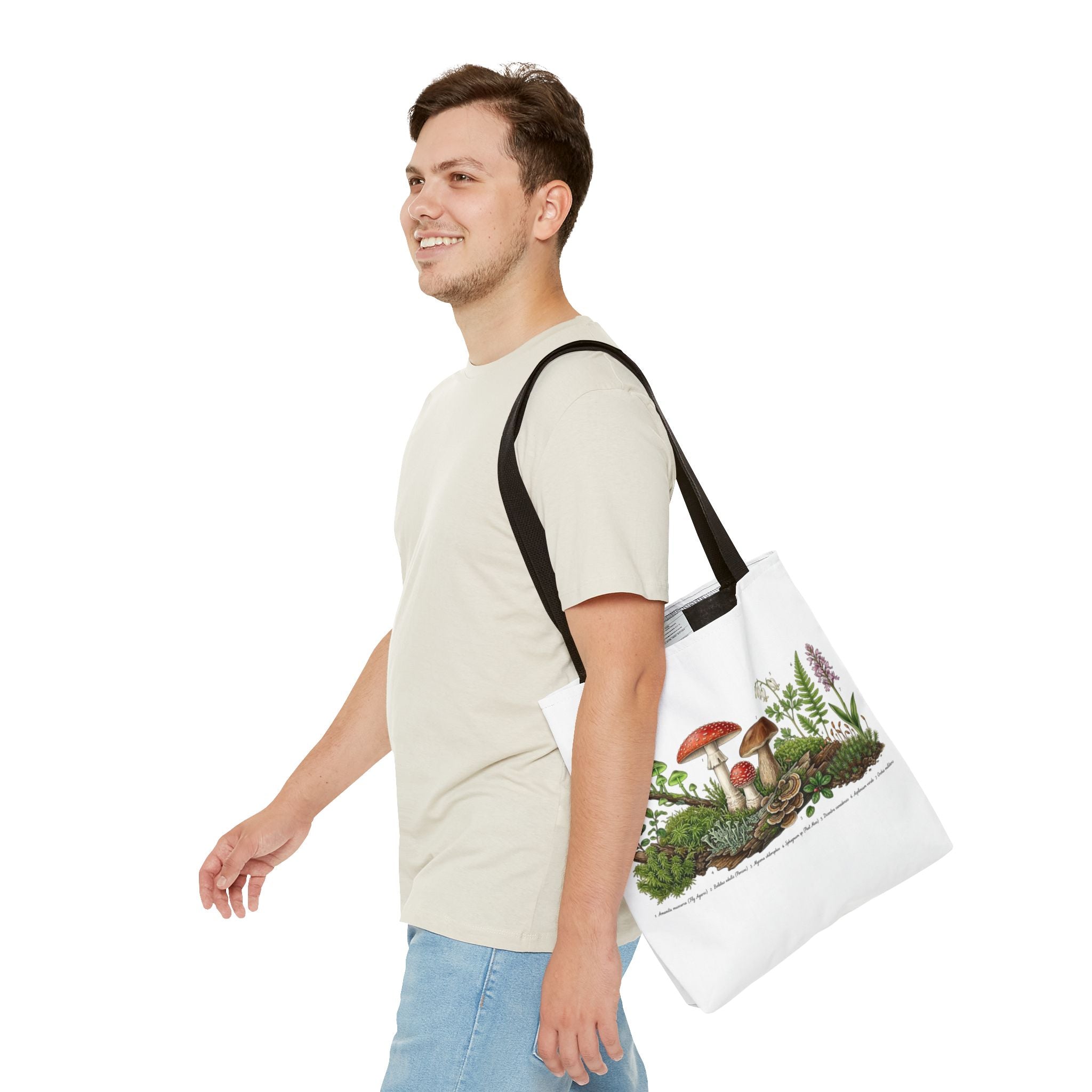 Vintage Mushroom Wildflower Specimen Study Tote Bag