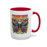Groovy Mama Butterfly Mug | Retro Psychedelic Floral Design
