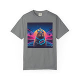Retro Vaporwave Capybara with Sunglasses T-shirt | Neon Sunset Palm Trees