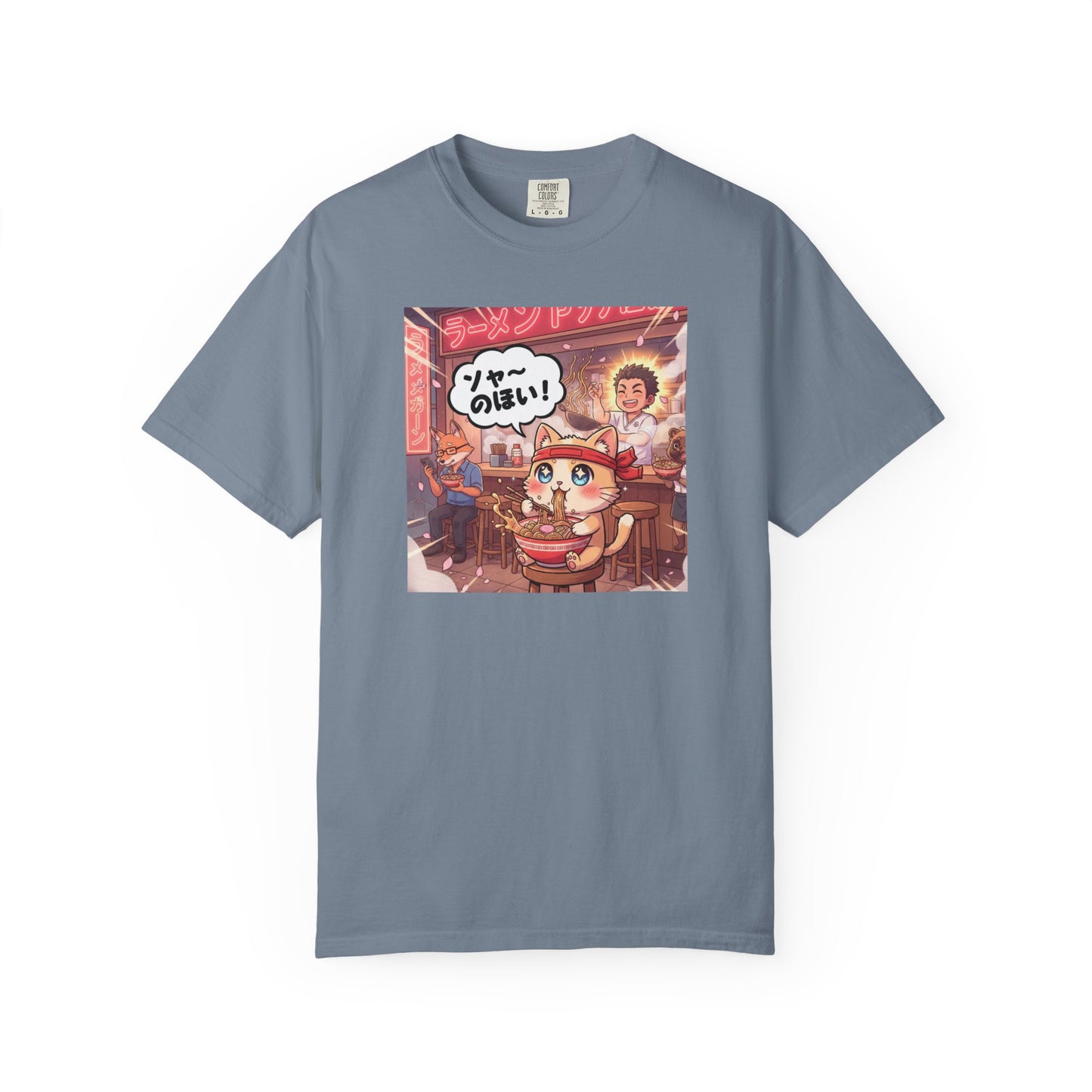 Kawaii Cat Ramen Shop T-Shirt | Anime Noodle Bar Illustration