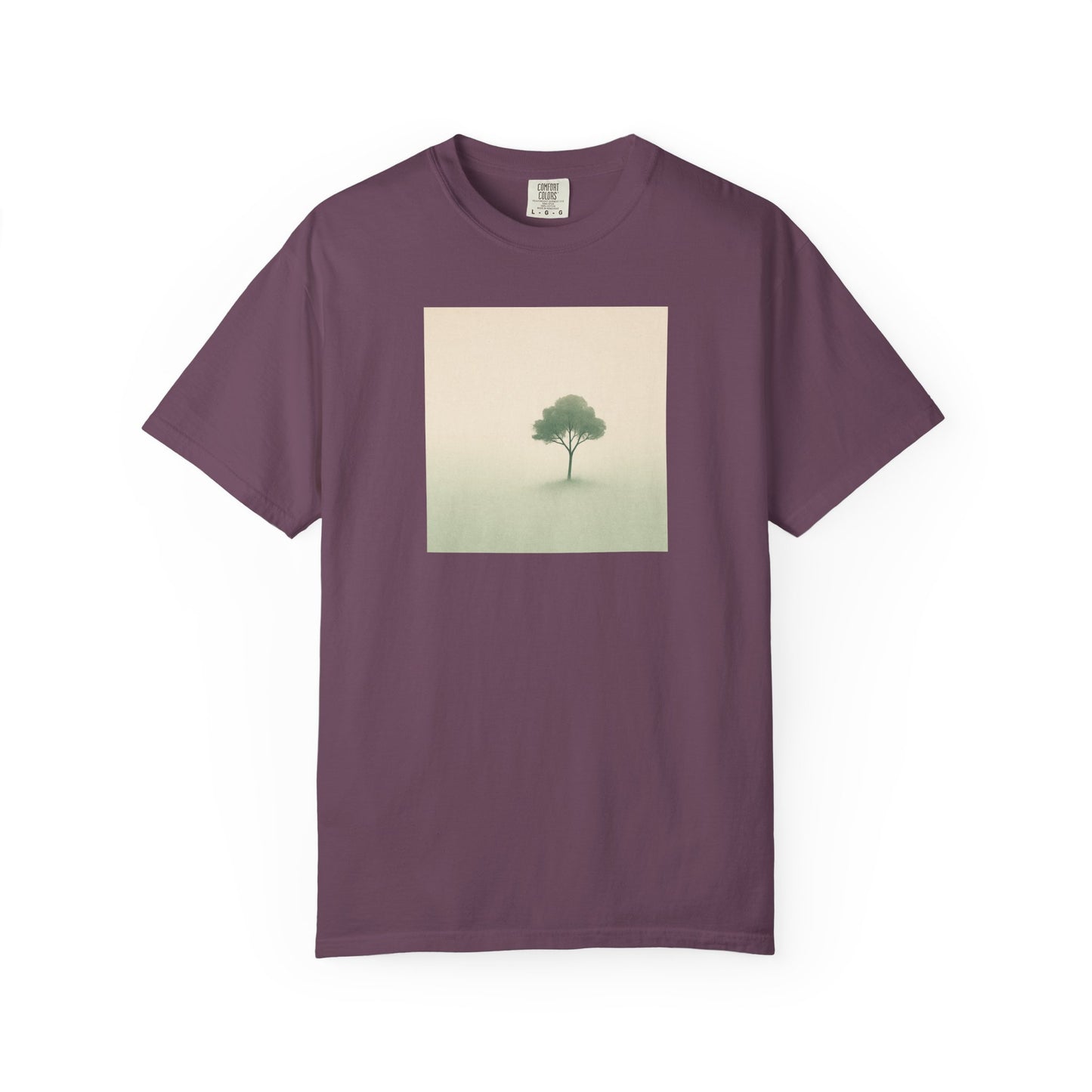 Solitary Tree Minimalist Artwork T-Shirt | Nature Square Print