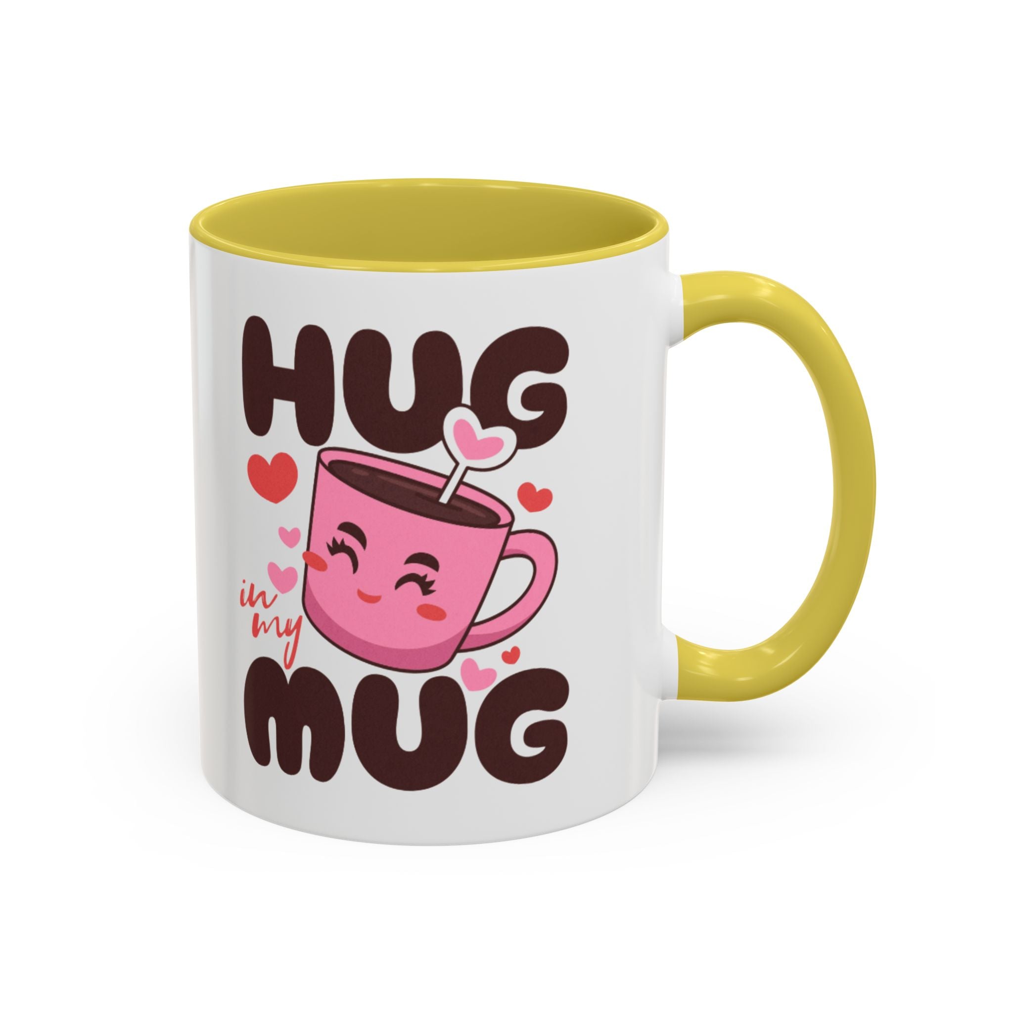 Hug in My Mug Mug | Cute Pink Cup, Heart Coffee Design