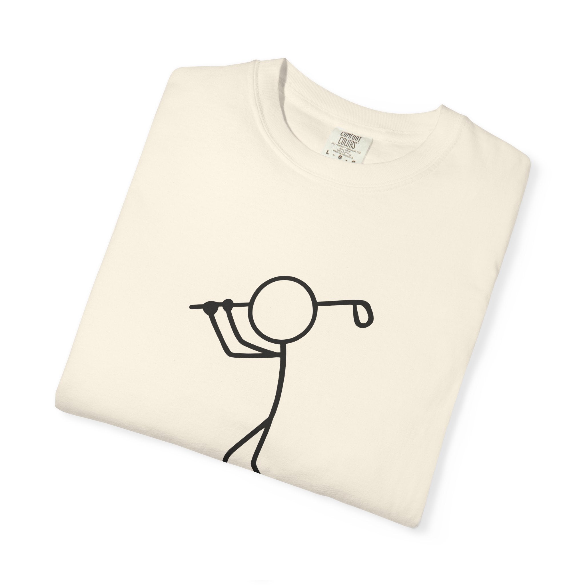 Stick Figure Golfer T-Shirt | Golf Outline Graphic Tee
