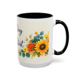 Every Day Is A Fresh Start mug | Floral sunflower coffee mug