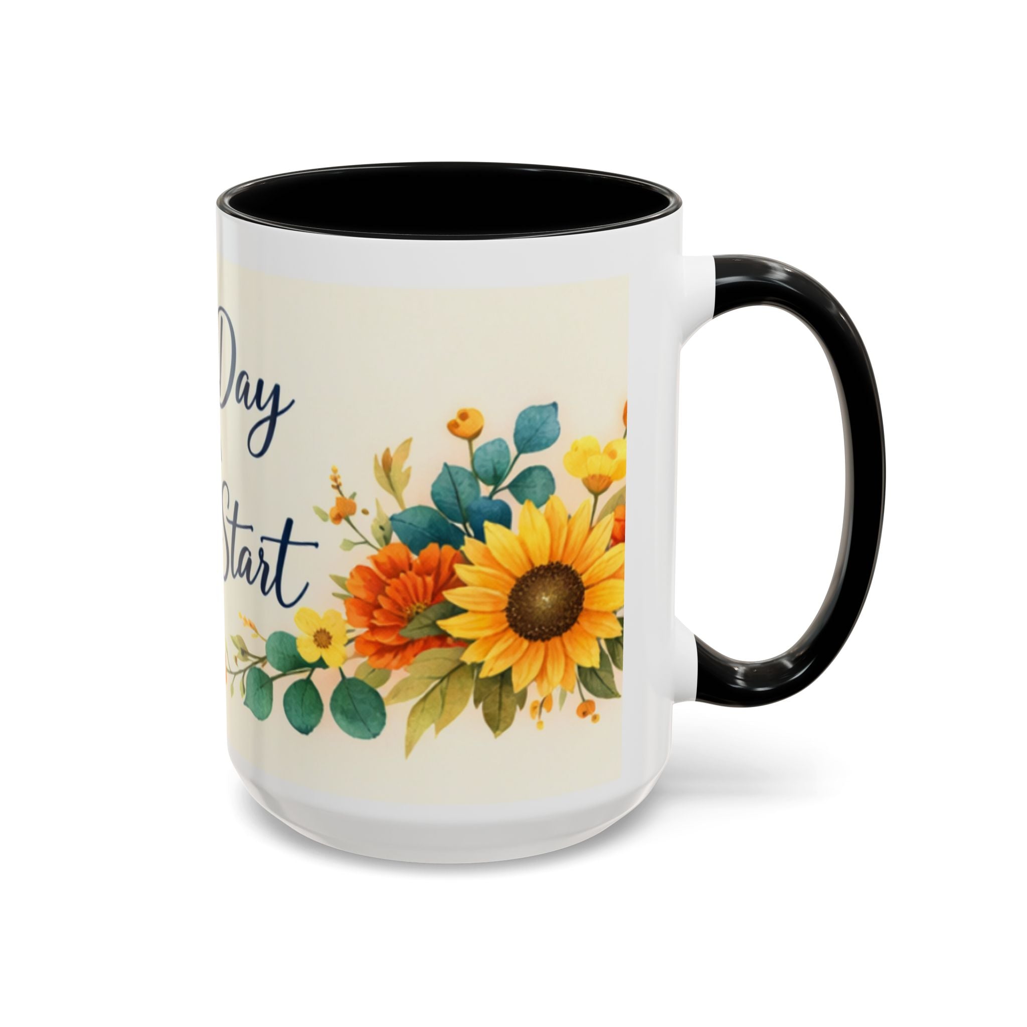 Every Day Is A Fresh Start mug | Floral sunflower coffee mug
