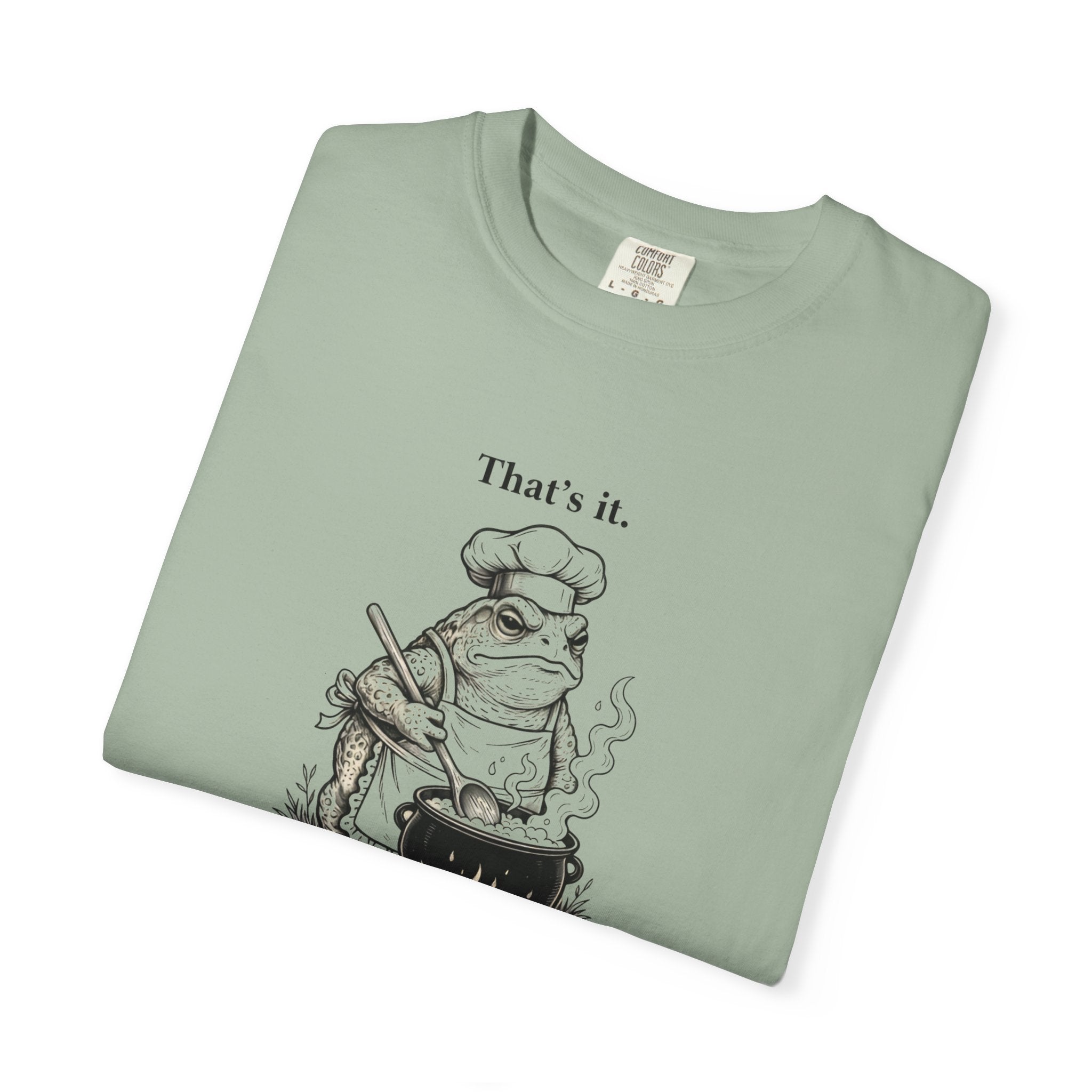 Funny Chef Frog Soup T-shirt | Toad Cooking Quote Tee