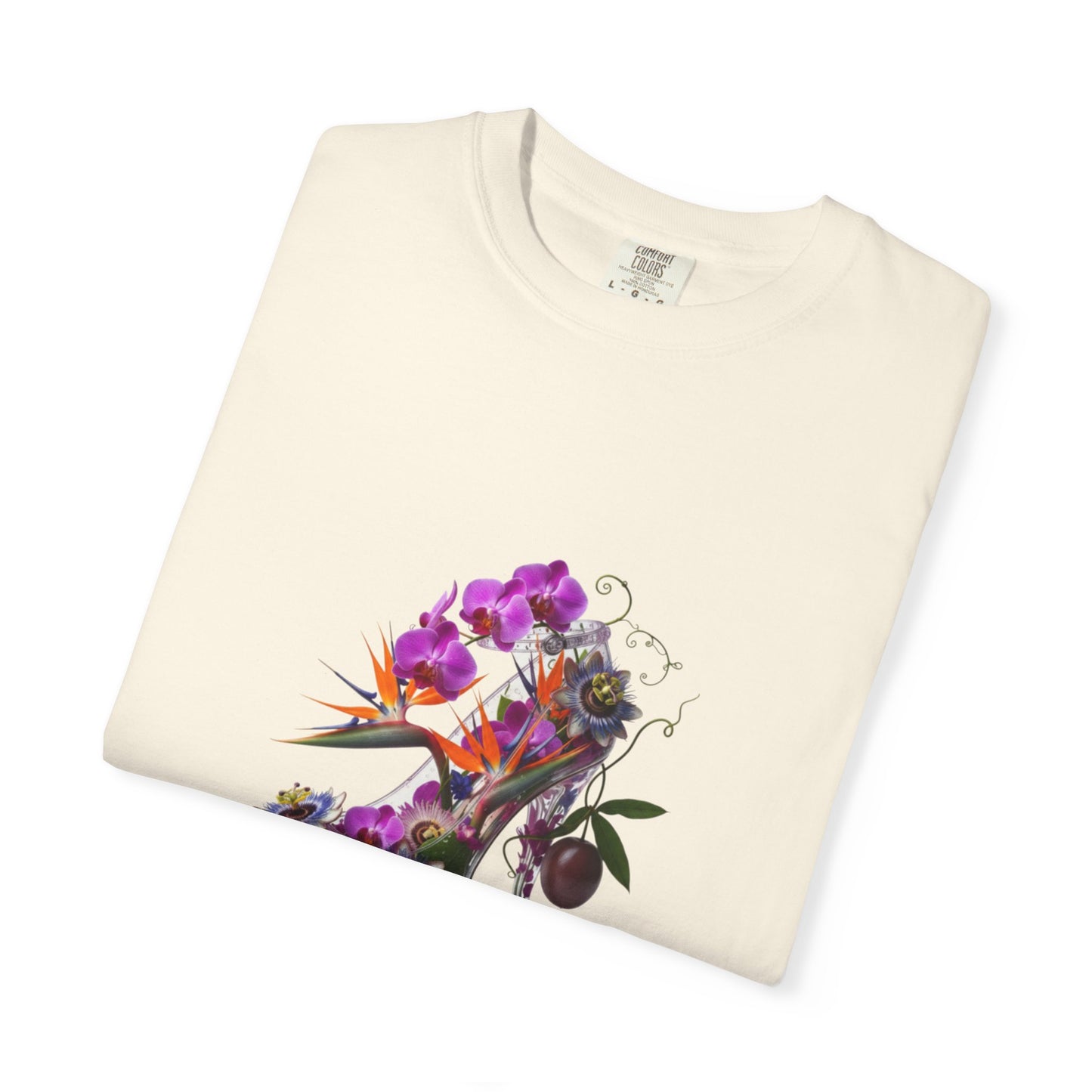 Floral High Heel Shoe T-shirt | Botanical Stiletto Graphic