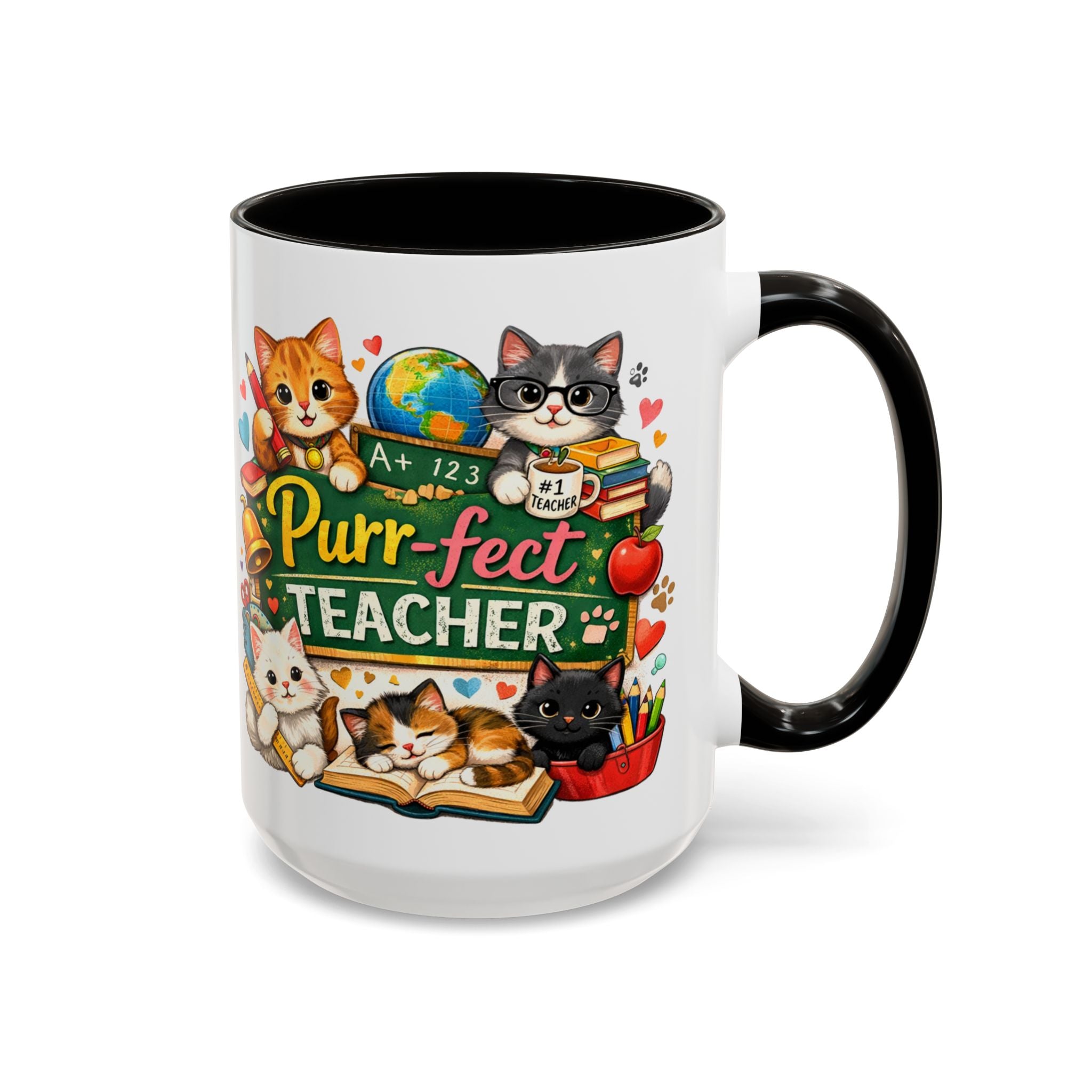 Purr-fect Teacher Mug | Cat Classroom Design, 11oz or 15oz