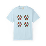 Floral Puppy Paws T-shirt | Dog Lover Tee