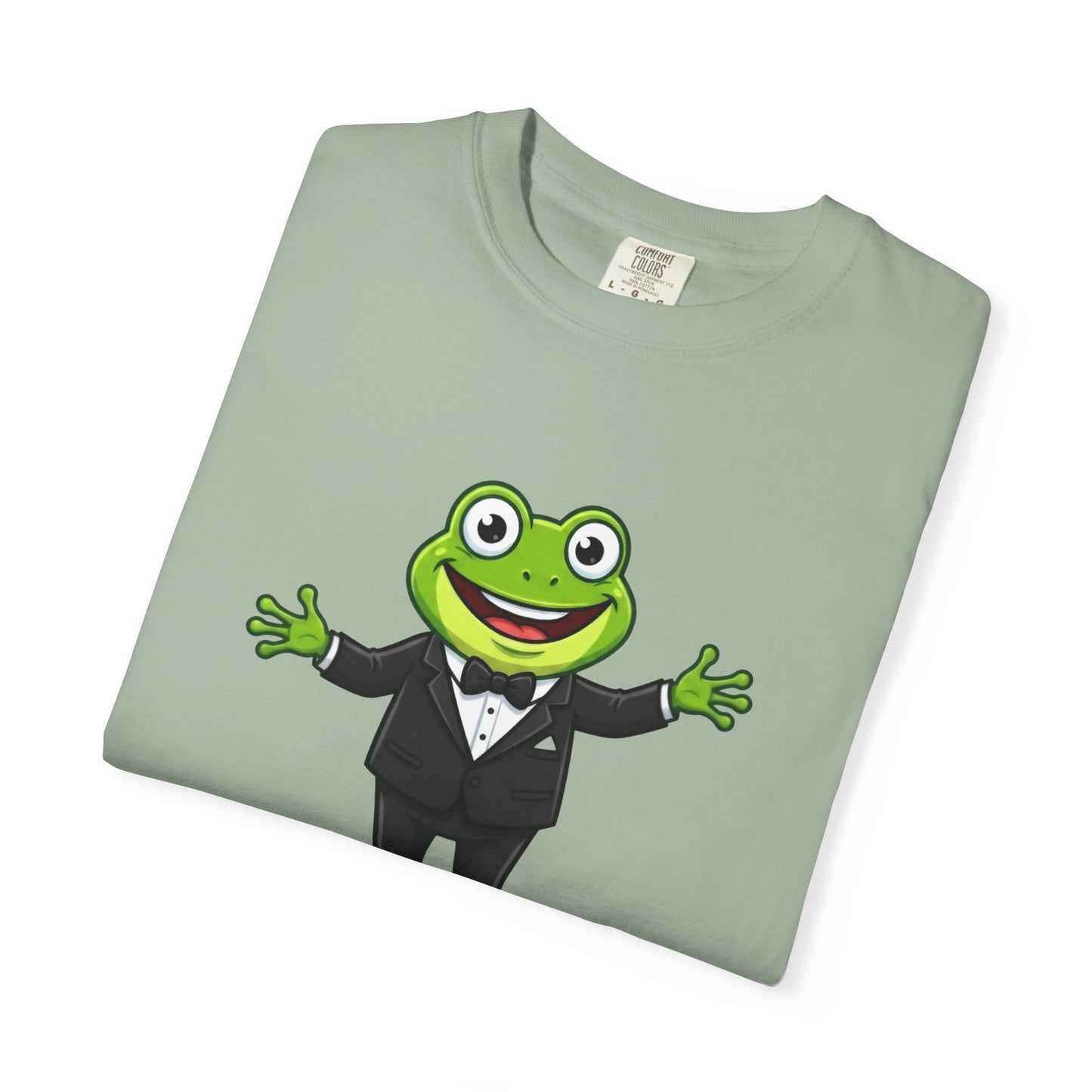 Funny Tuxedo Frog T-shirt | Frog on Lily Pad Amphibian Design