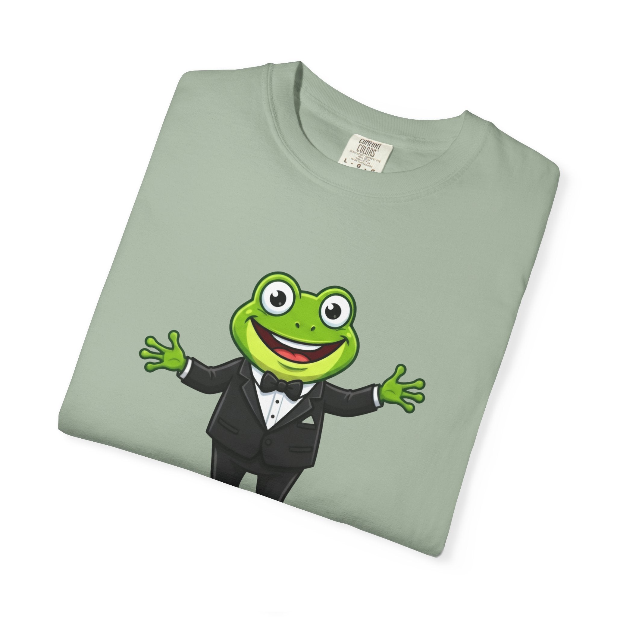 Funny Tuxedo Frog T-shirt | Frog on Lily Pad Amphibian Design