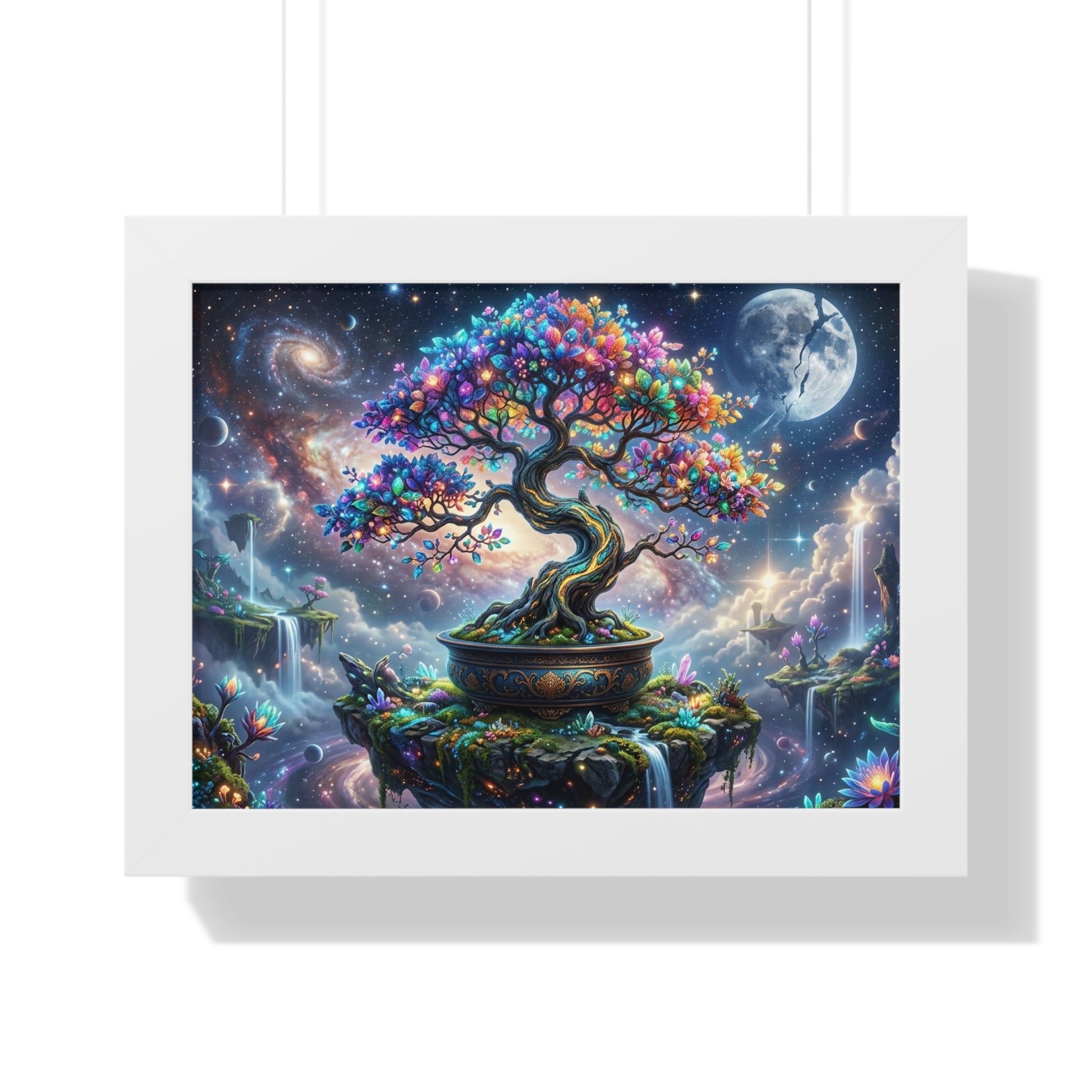 Cosmic Genesis Bonsai - Giclée Art Print on Canvas