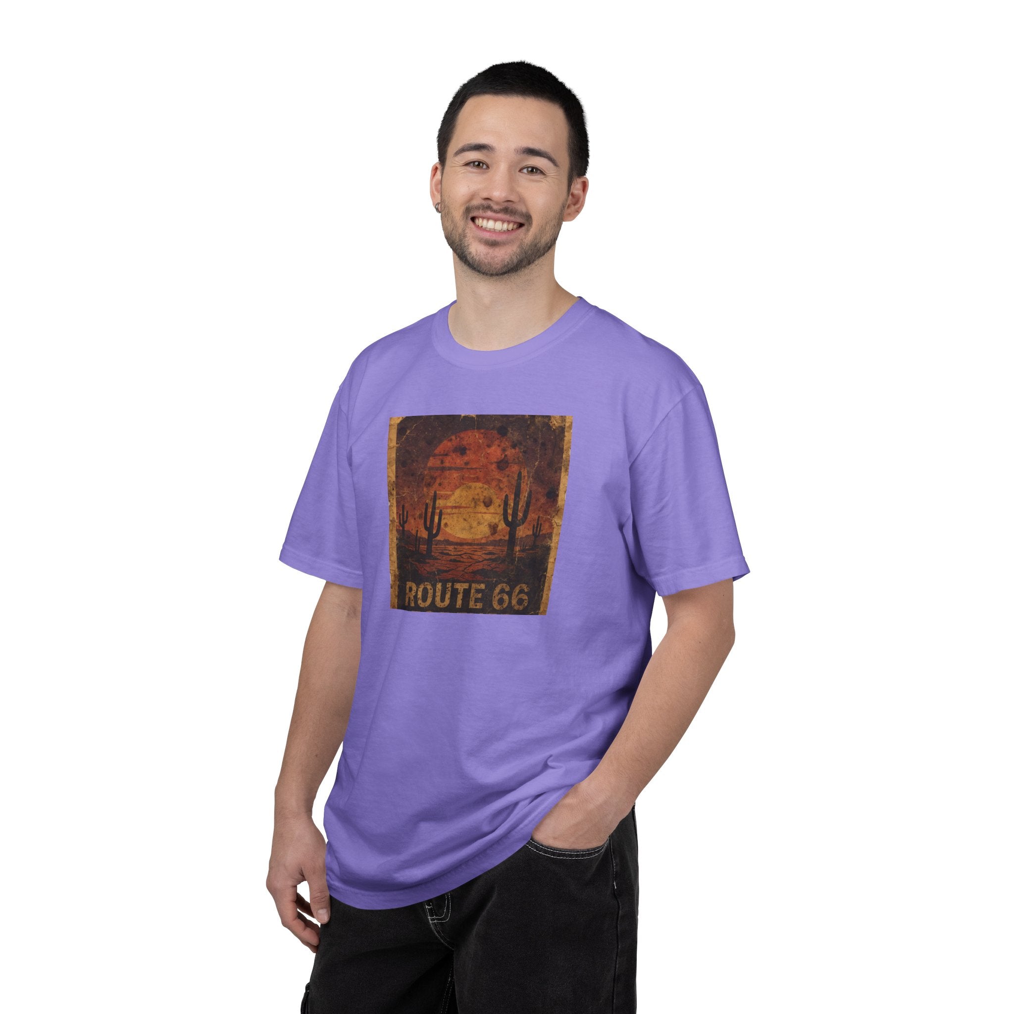 Route 66 Desert Sunset T-shirt | Vintage Road Trip Tee