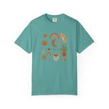 Boho Icons Mosaic T-Shirt | Crescent Moon Cactus Rainbows