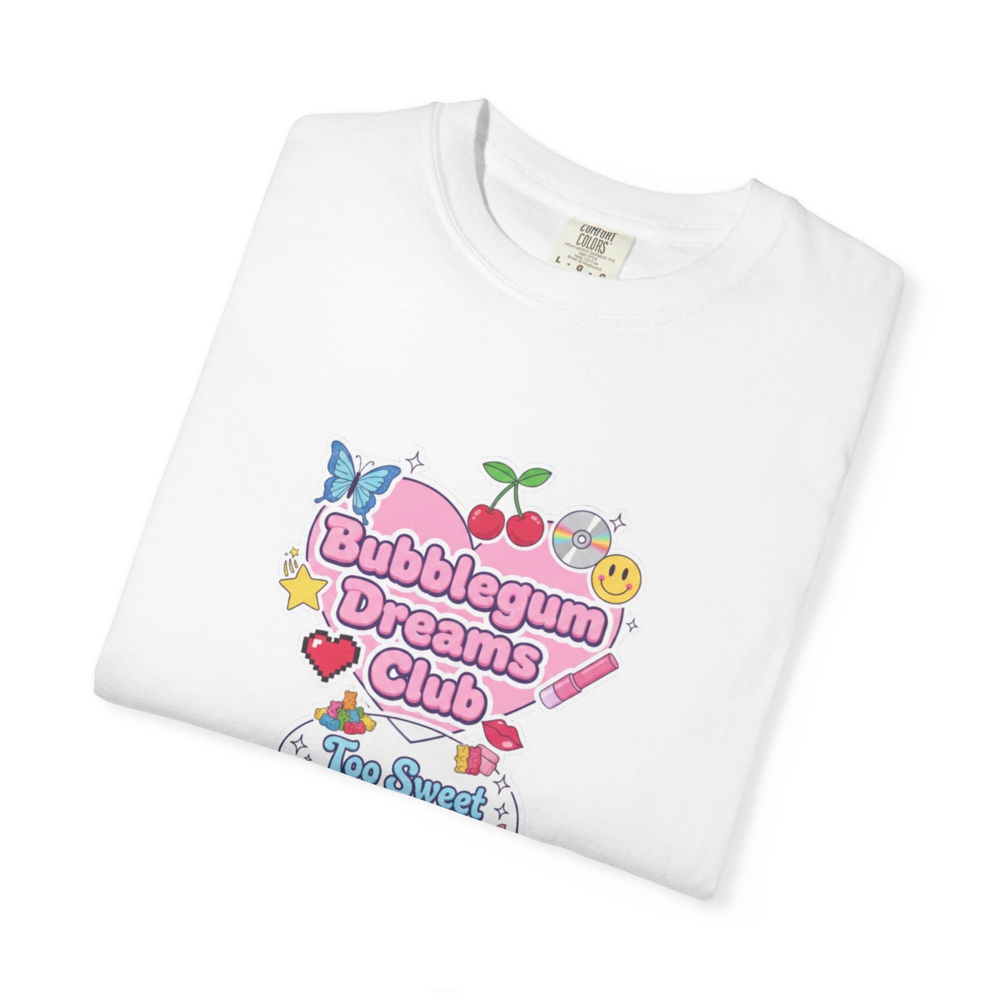 Bubblegum Dreams Club T-shirt | Pastel Hearts, Cute Kawaii Graphic