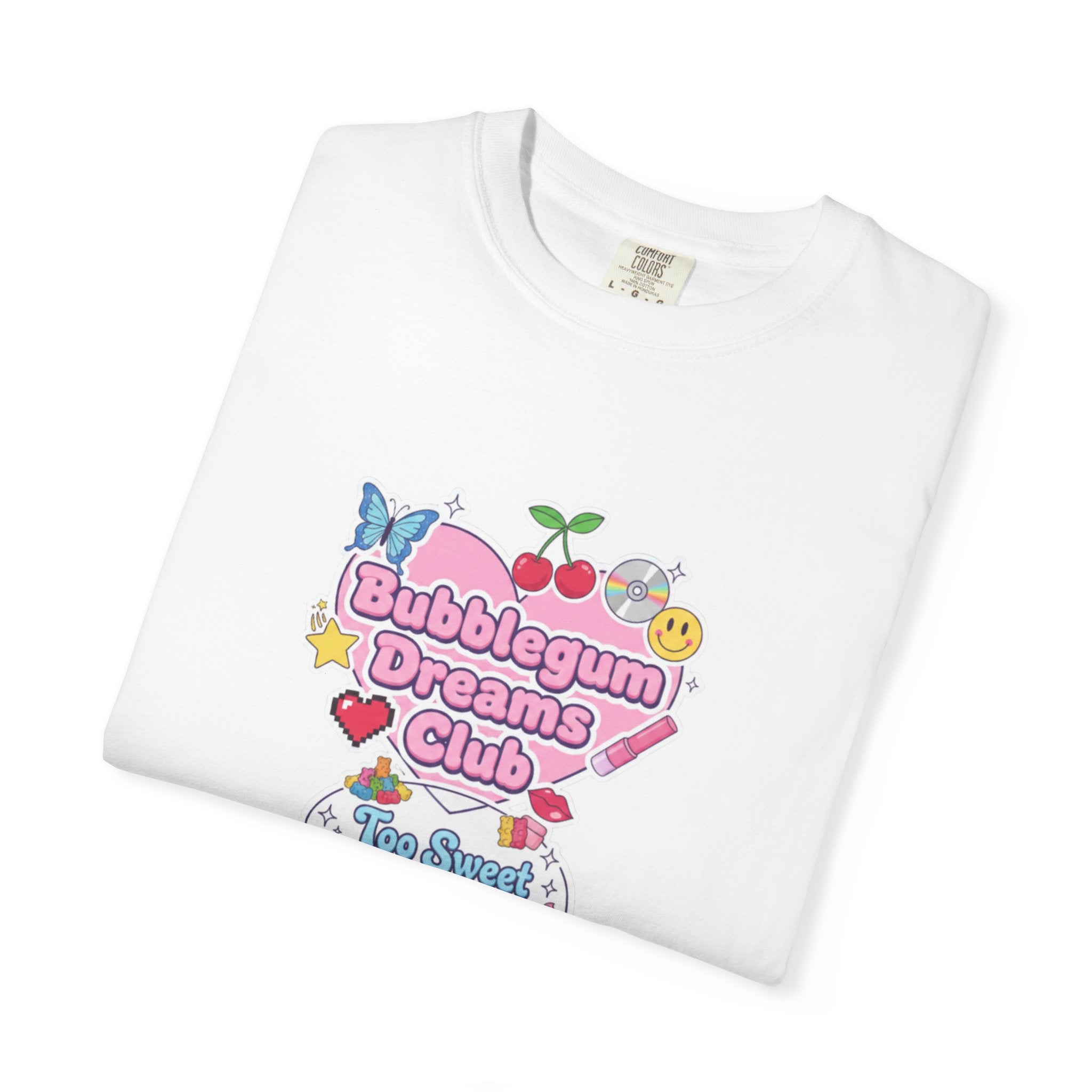 Bubblegum Dreams Club T-shirt | Pastel Hearts, Cute Kawaii Graphic