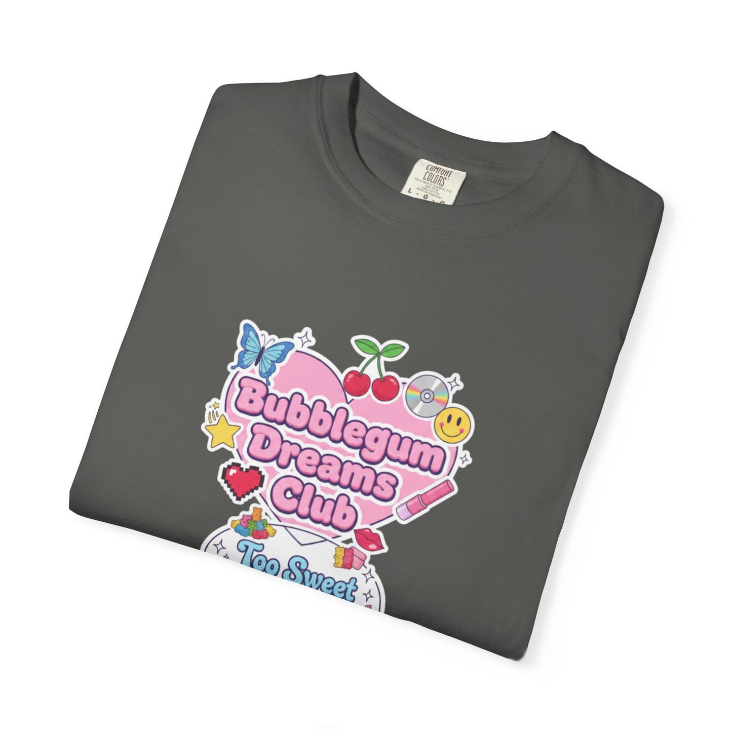 Bubblegum Dreams Club T-shirt | Pastel Hearts, Cute Kawaii Graphic