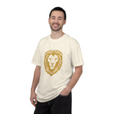 Golden Lion Head T-shirt | Minimal Animal Graphic Tee