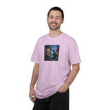 Cyberpunk Cat Sushi T-shirt | Neon Japan Noir