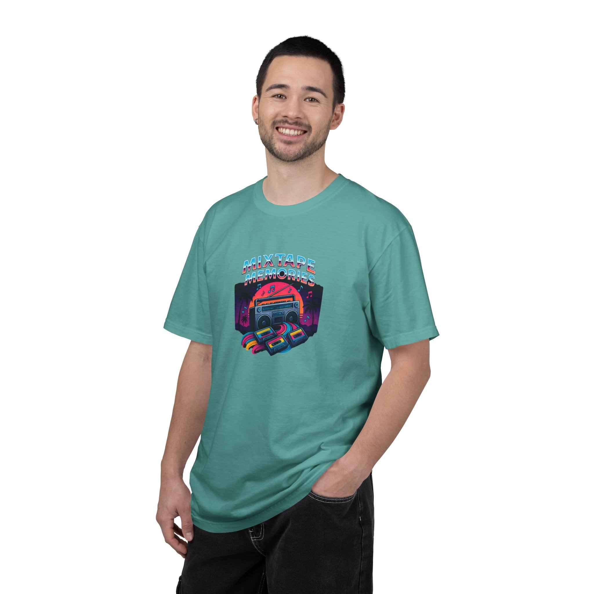 Mixtape Retro Cassette Graphic T-shirt | Vaporwave 80s Neon Music Tee