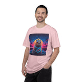 Retro Vaporwave Capybara with Sunglasses T-shirt | Neon Sunset Palm Trees