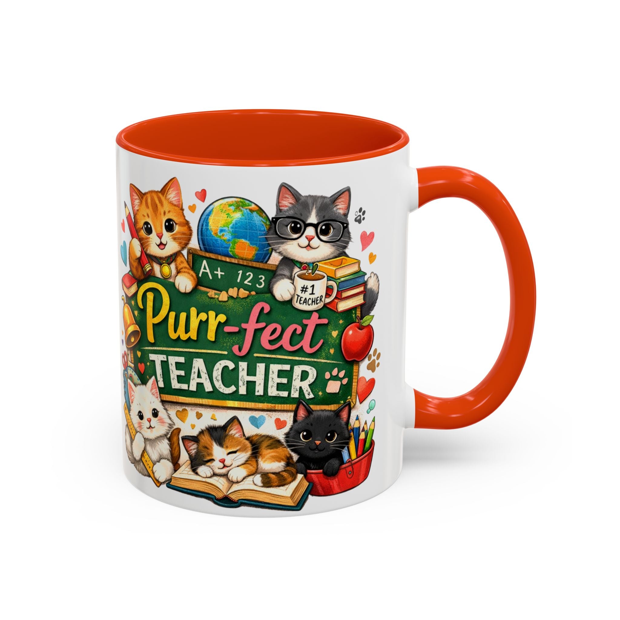 Purr-fect Teacher Mug | Cat Classroom Design, 11oz or 15oz
