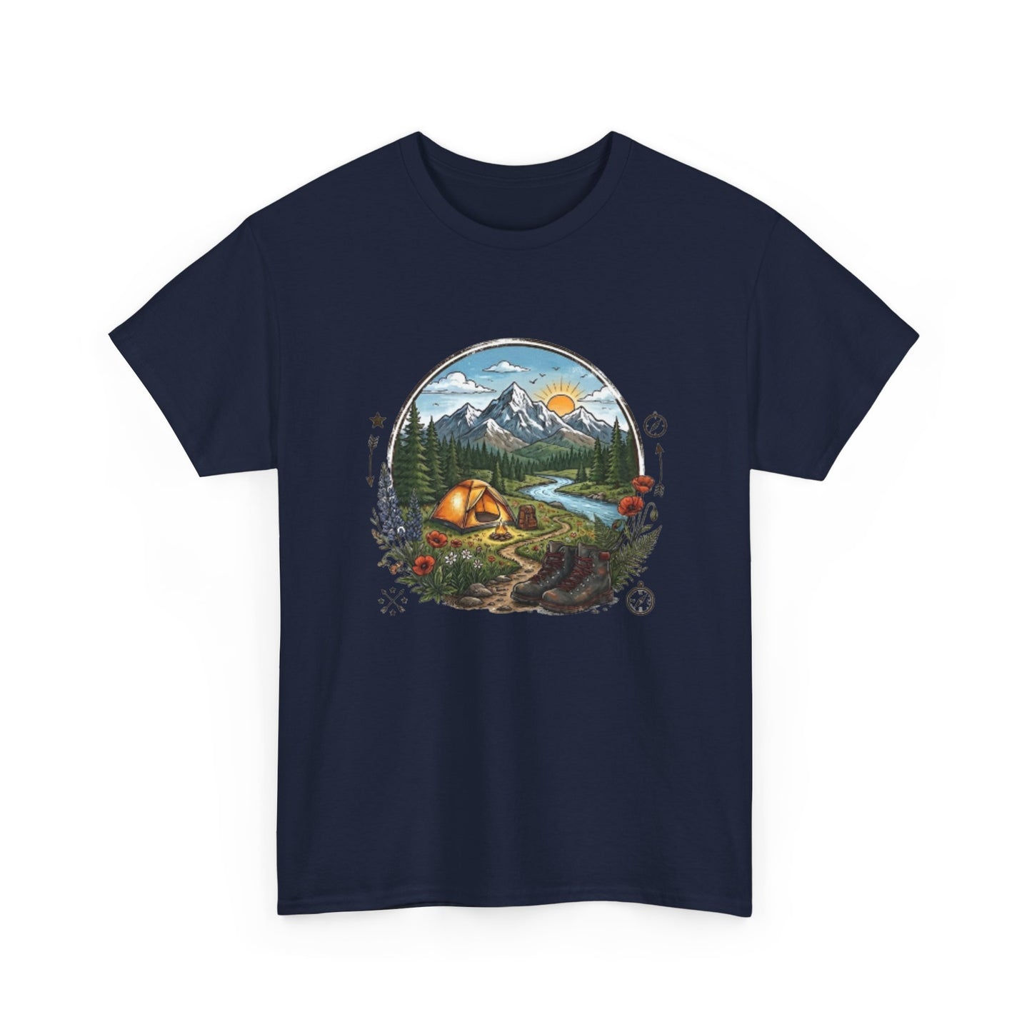 Mountain Camping Adventure T-Shirt | Outdoor Nature Hiking Tee | Wilderness Tent Graphic Shirt | Gift for Hiker Camper |