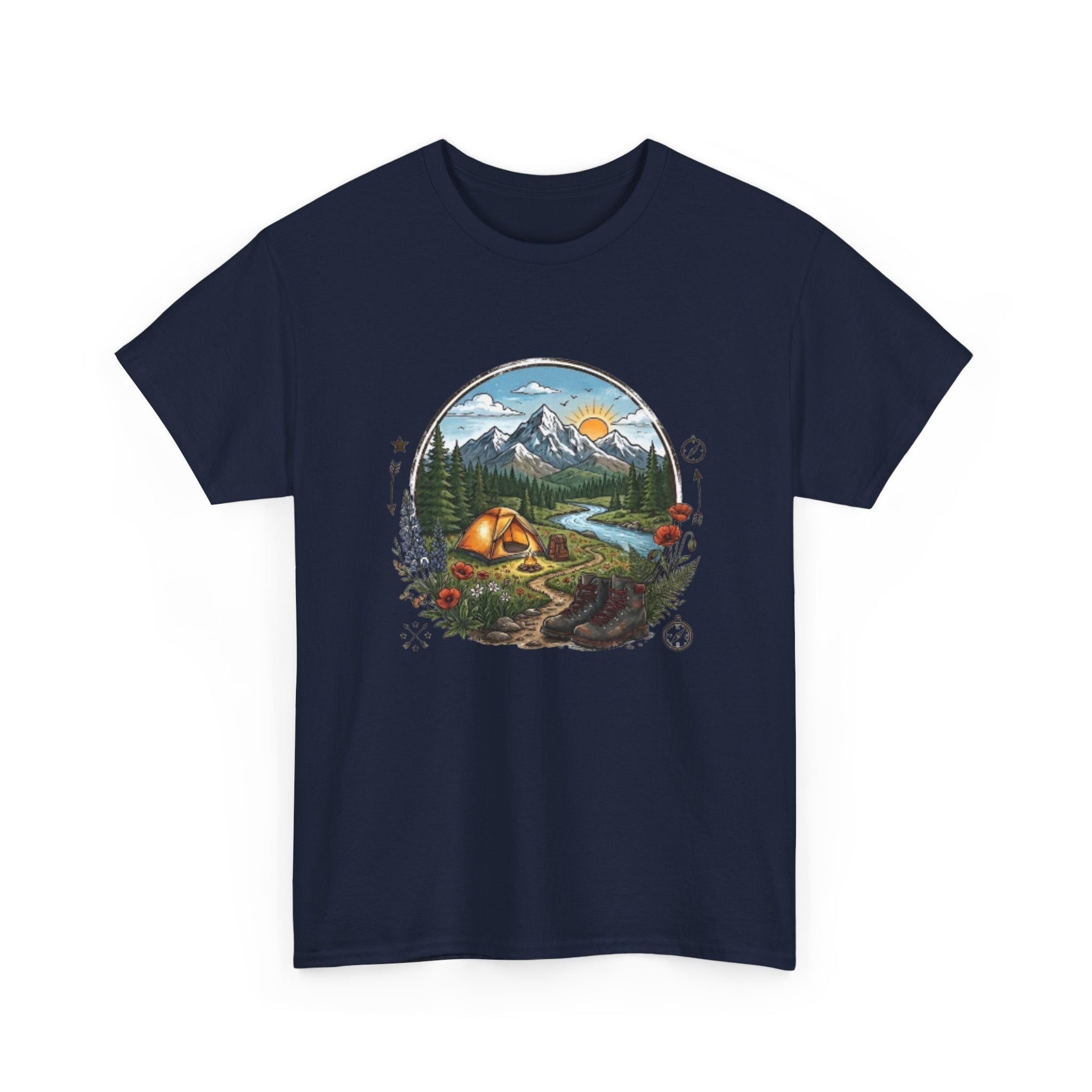 Mountain Camping Adventure T-Shirt | Outdoor Nature Hiking Tee | Wilderness Tent Graphic Shirt | Gift for Hiker Camper |