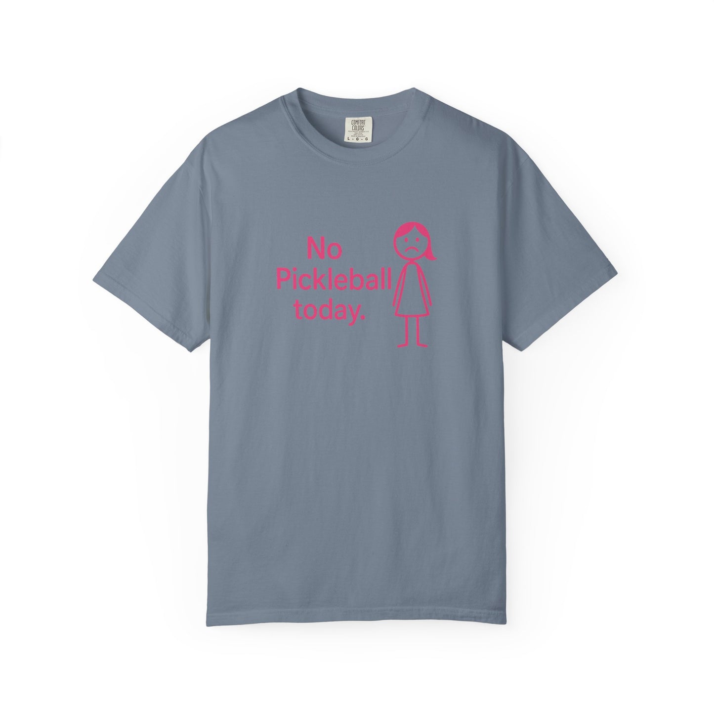 No Pickleball Today T-shirt | Funny Pickleball Saying, Pink Stick Figure Design