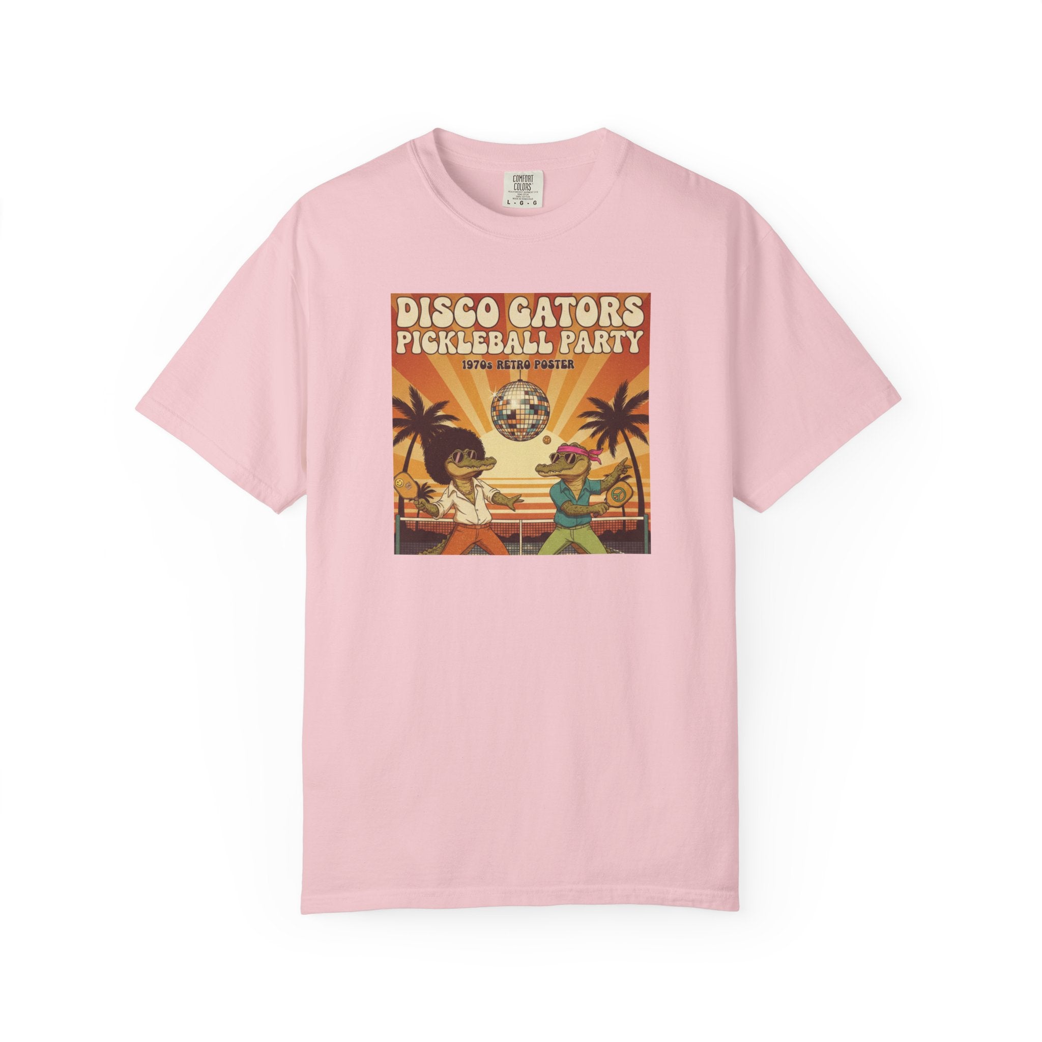 Disco Gators Pickleball Party T-shirt | Retro Beach Players, Let's Get Picklin'