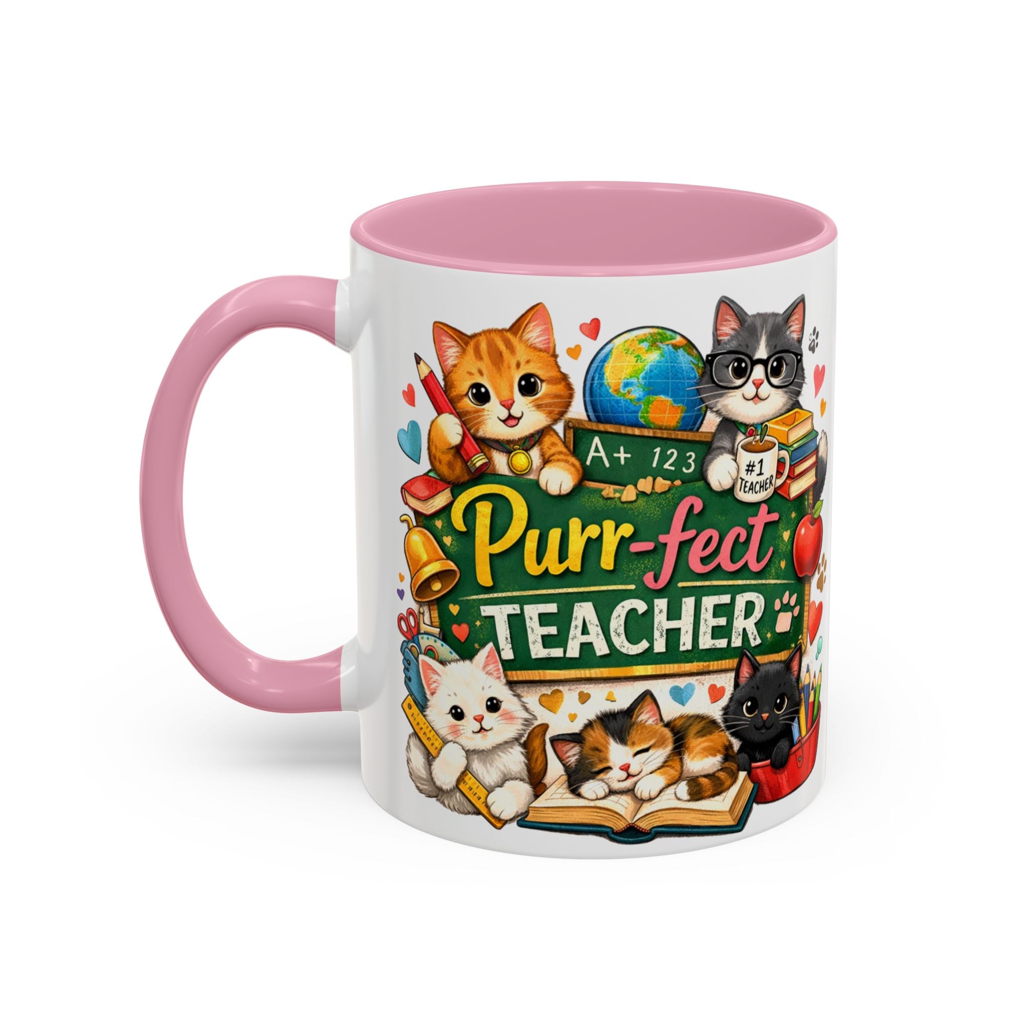 Purr-fect Teacher Mug | Cat Classroom Design, 11oz or 15oz