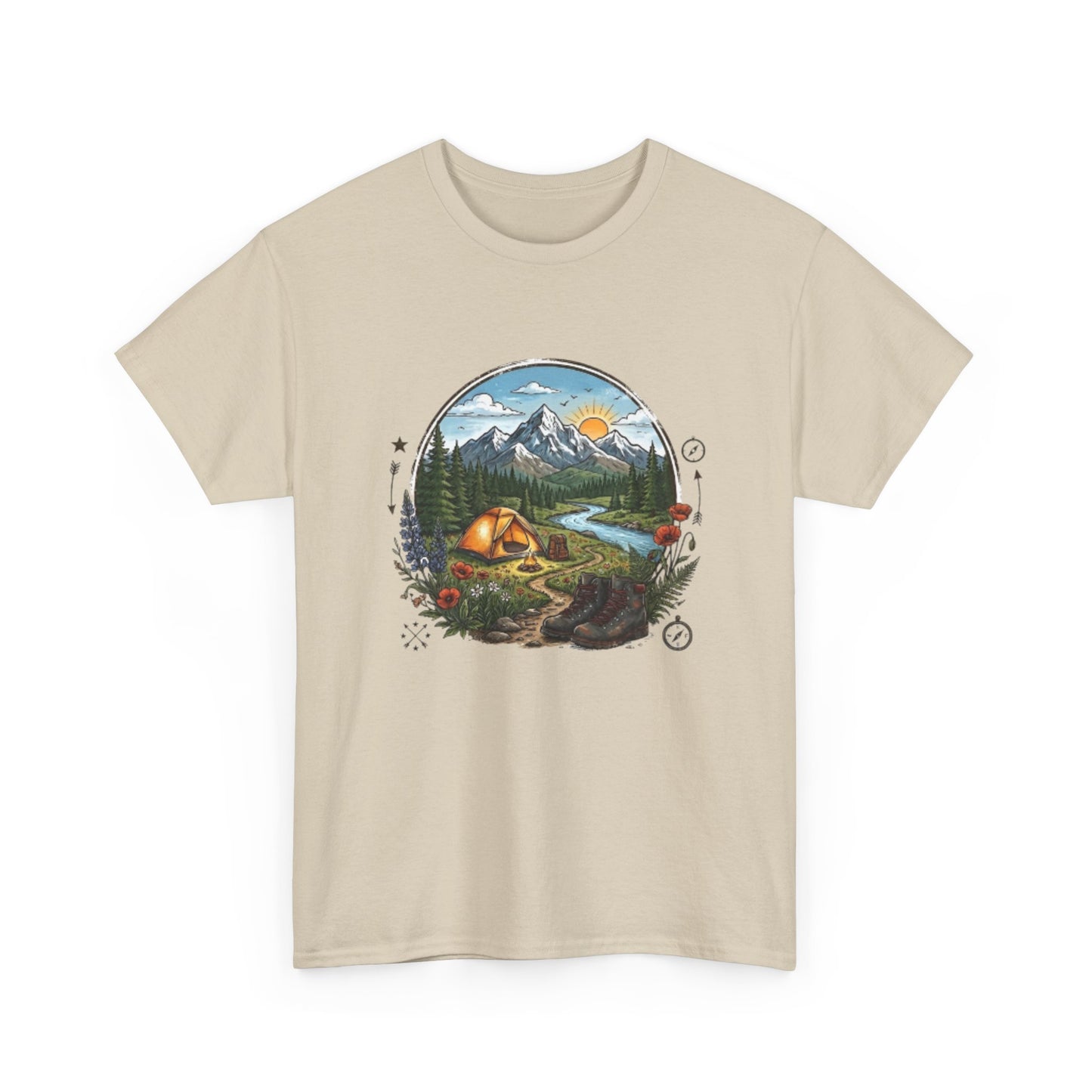 Mountain Camping Adventure T-Shirt | Outdoor Nature Hiking Tee | Wilderness Tent Graphic Shirt | Gift for Hiker Camper |