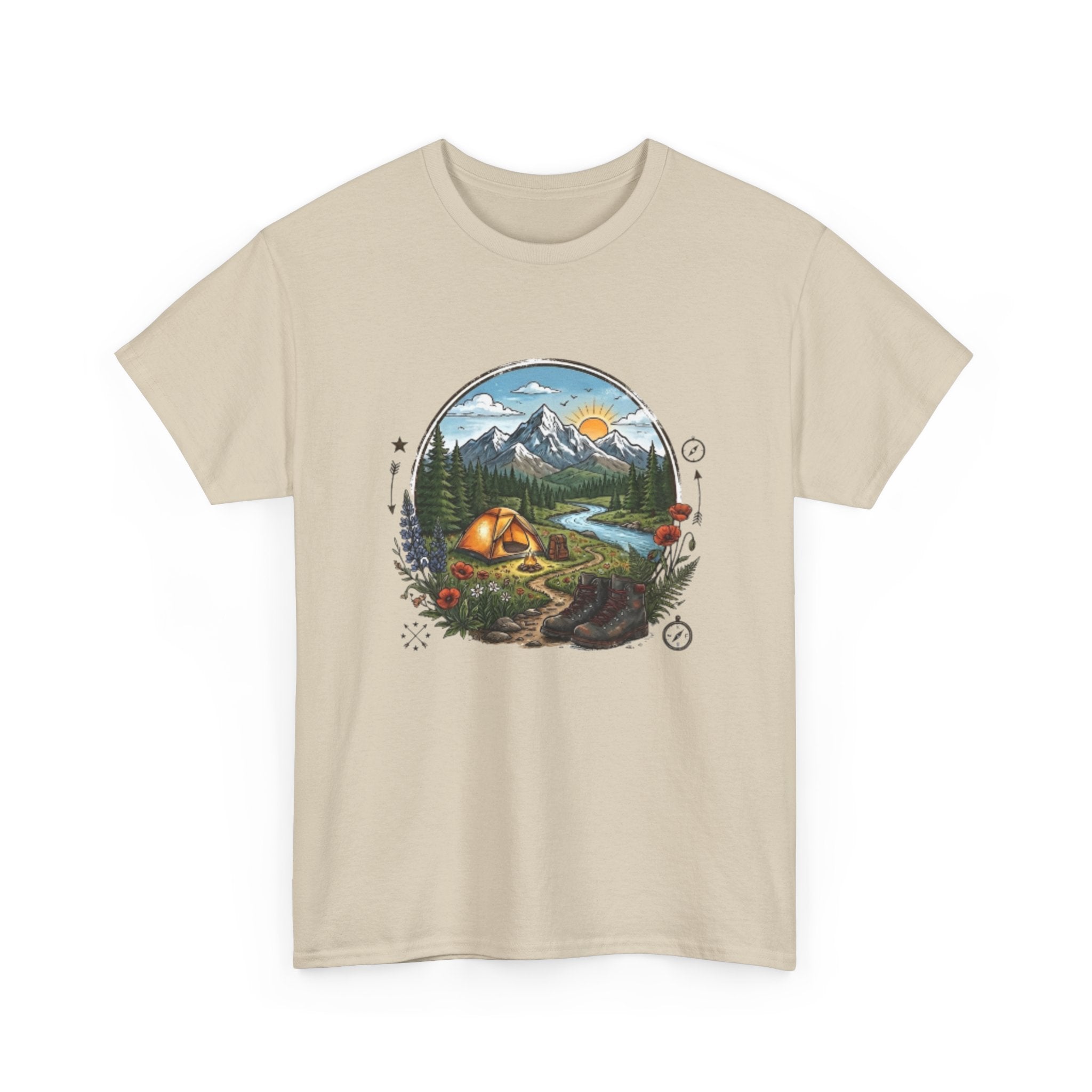 Mountain Camping Adventure T-Shirt | Outdoor Nature Hiking Tee | Wilderness Tent Graphic Shirt | Gift for Hiker Camper |