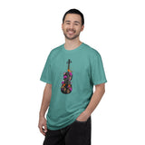 Floral Violin T-shirt | Botanical Music Instrument Tee