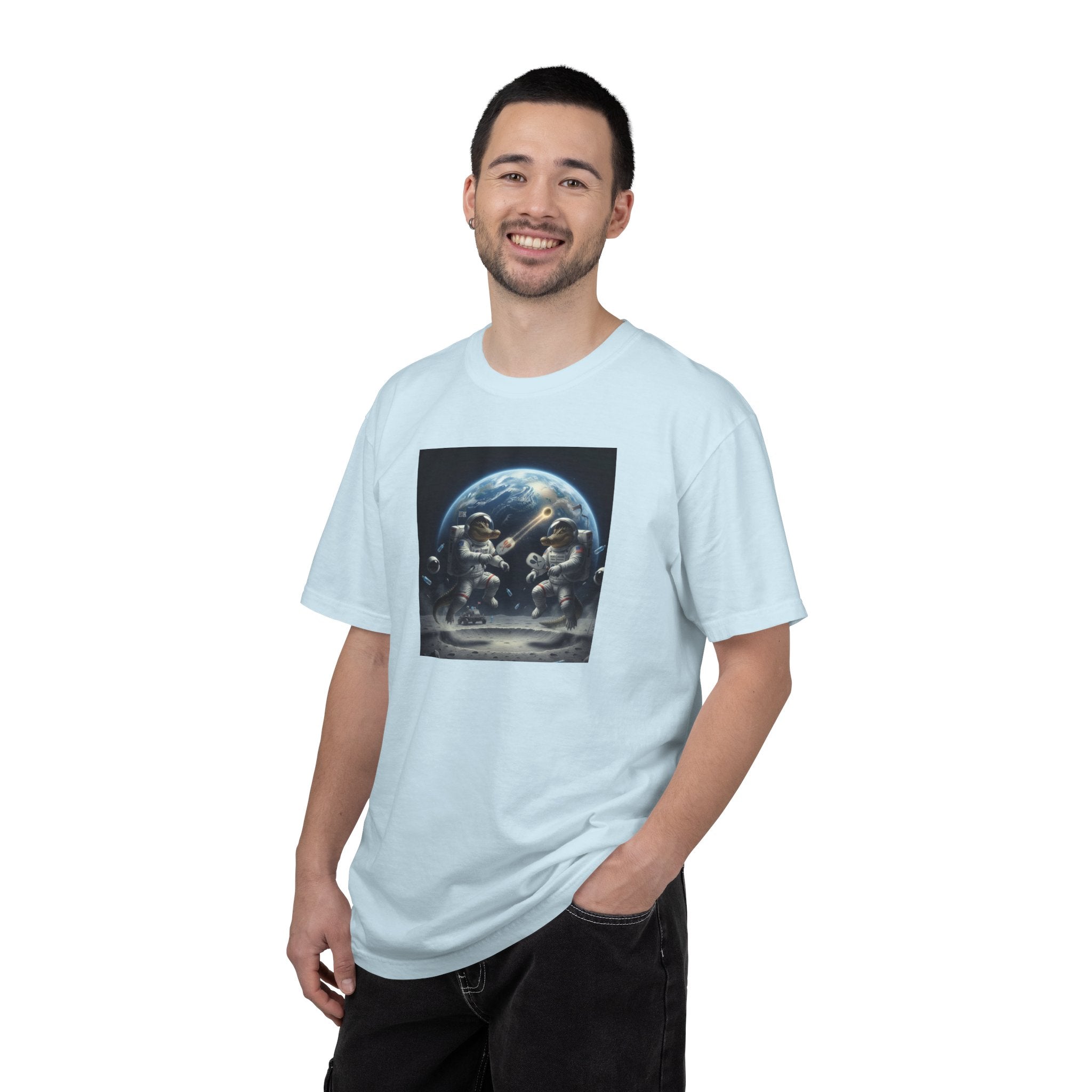 Gator Lunar Pickleball  T-shirt | Earth Background, Spacewalk Illustration
