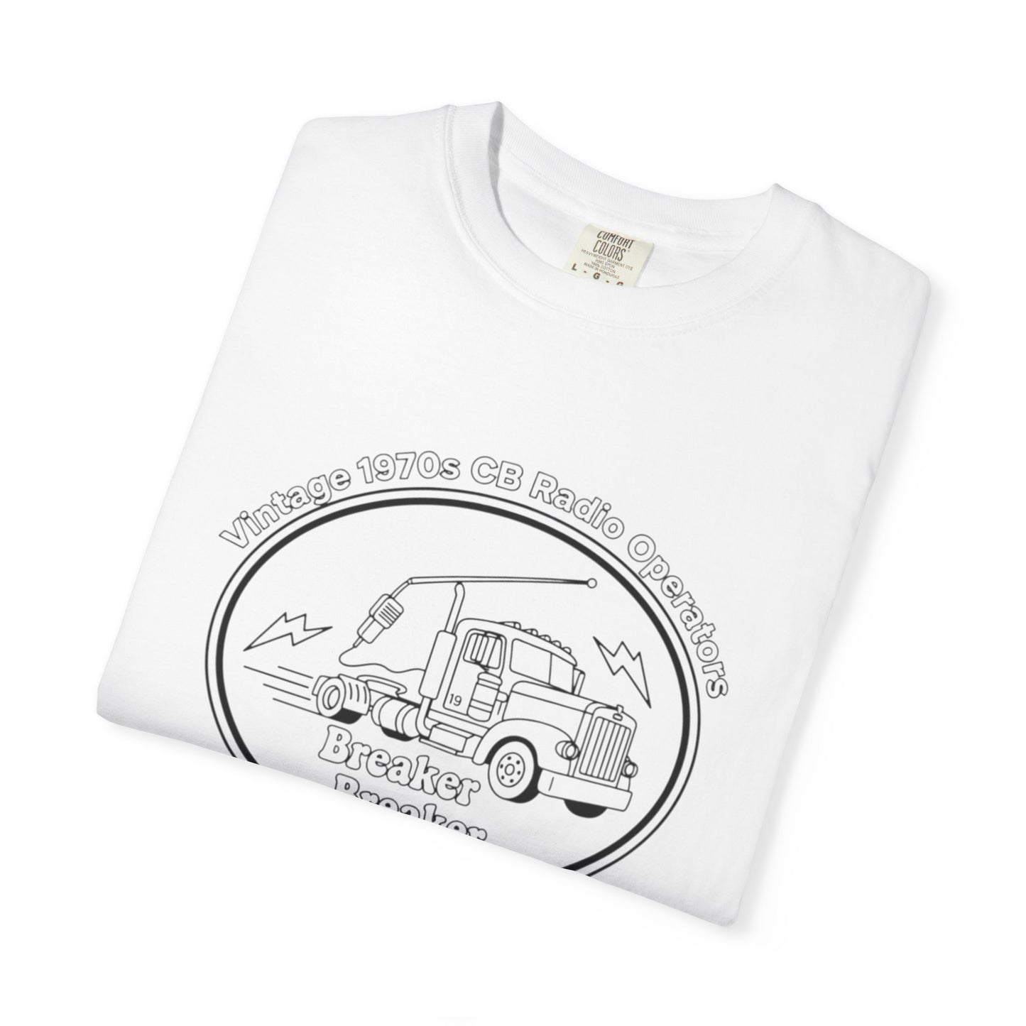 Vintage Semi Truck Line Art T-Shirt | Trucker Logo Tee