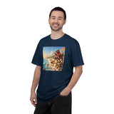 Lifeguard Capybara on Beach T-shirt | Surf Rescue Sunset Scene