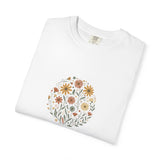 Autumn Wildflower Bouquet T-Shirt | Floral Circle Illustration