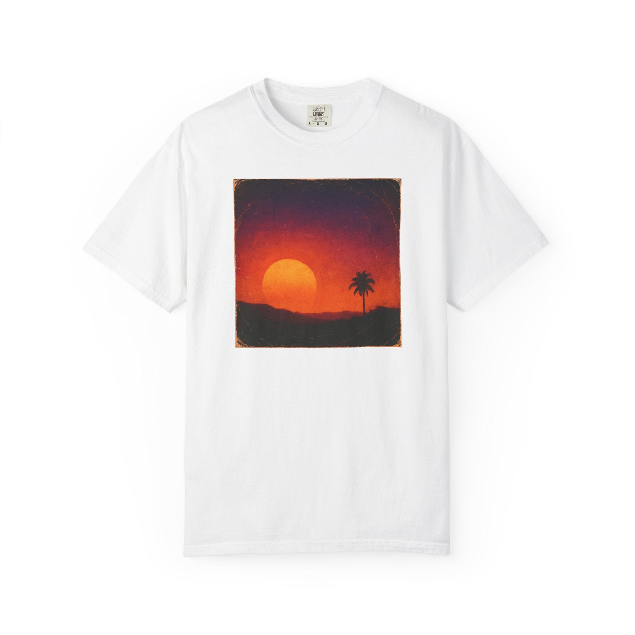 Sunset Palm Silhouette T-shirt | Tropical Sunset Tee