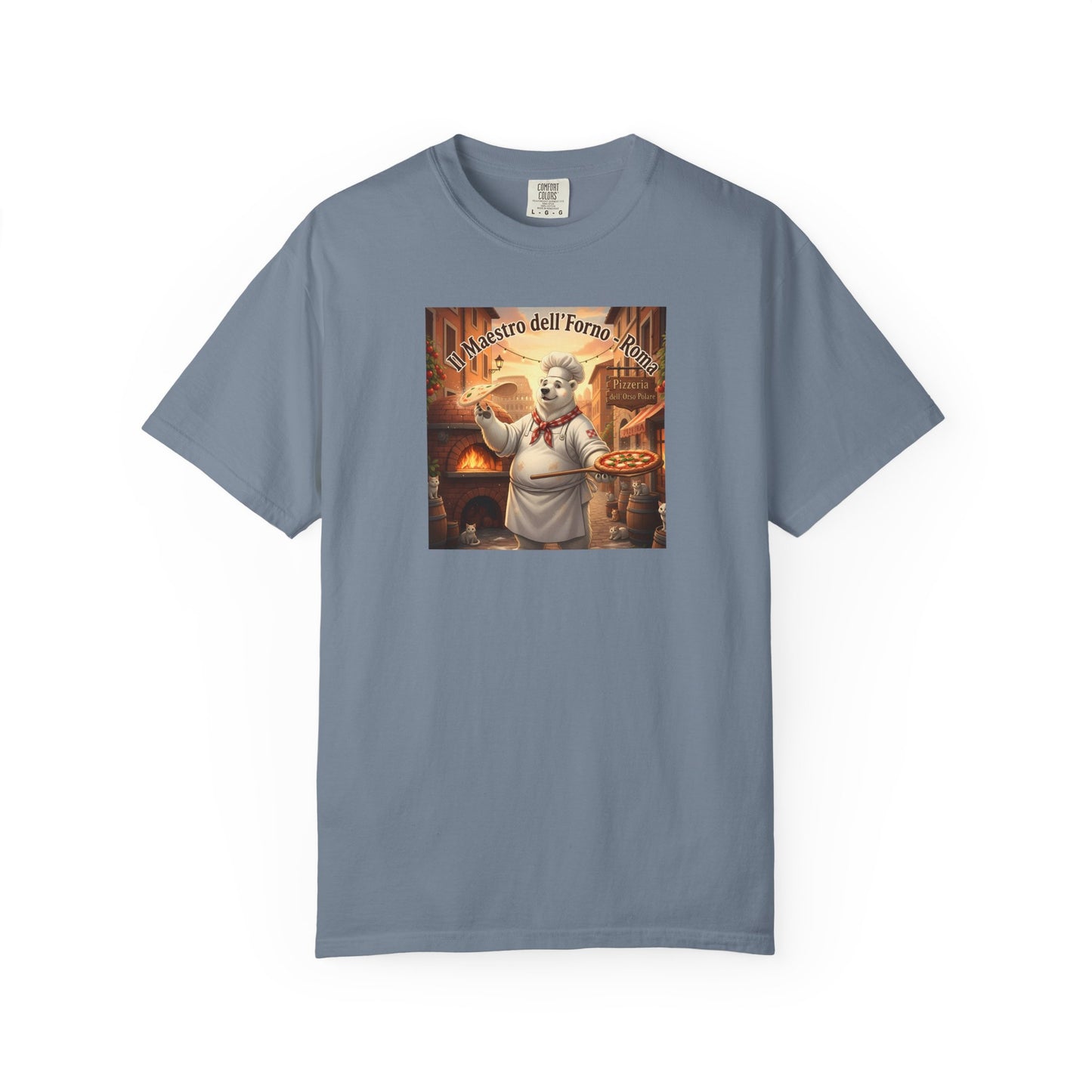 Polar Bear Italian Bakery Chef Pizza Maestro T-shirt | Vintage Pizzeria Illustration